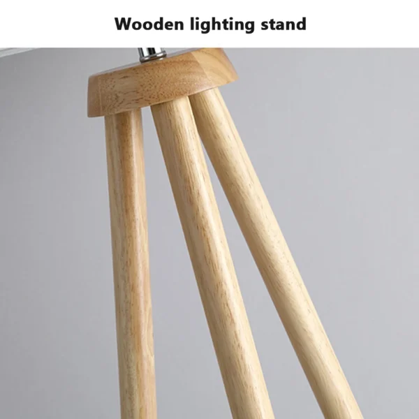 Wooden Tripod LED Floor Lamp - Image 5